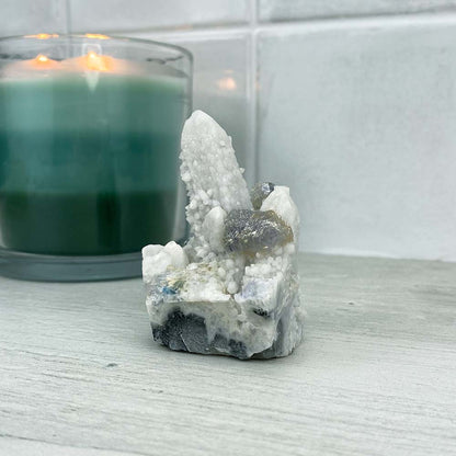 Inner Mongolian Quartz Crystal Cluster With Fluorite Specimen