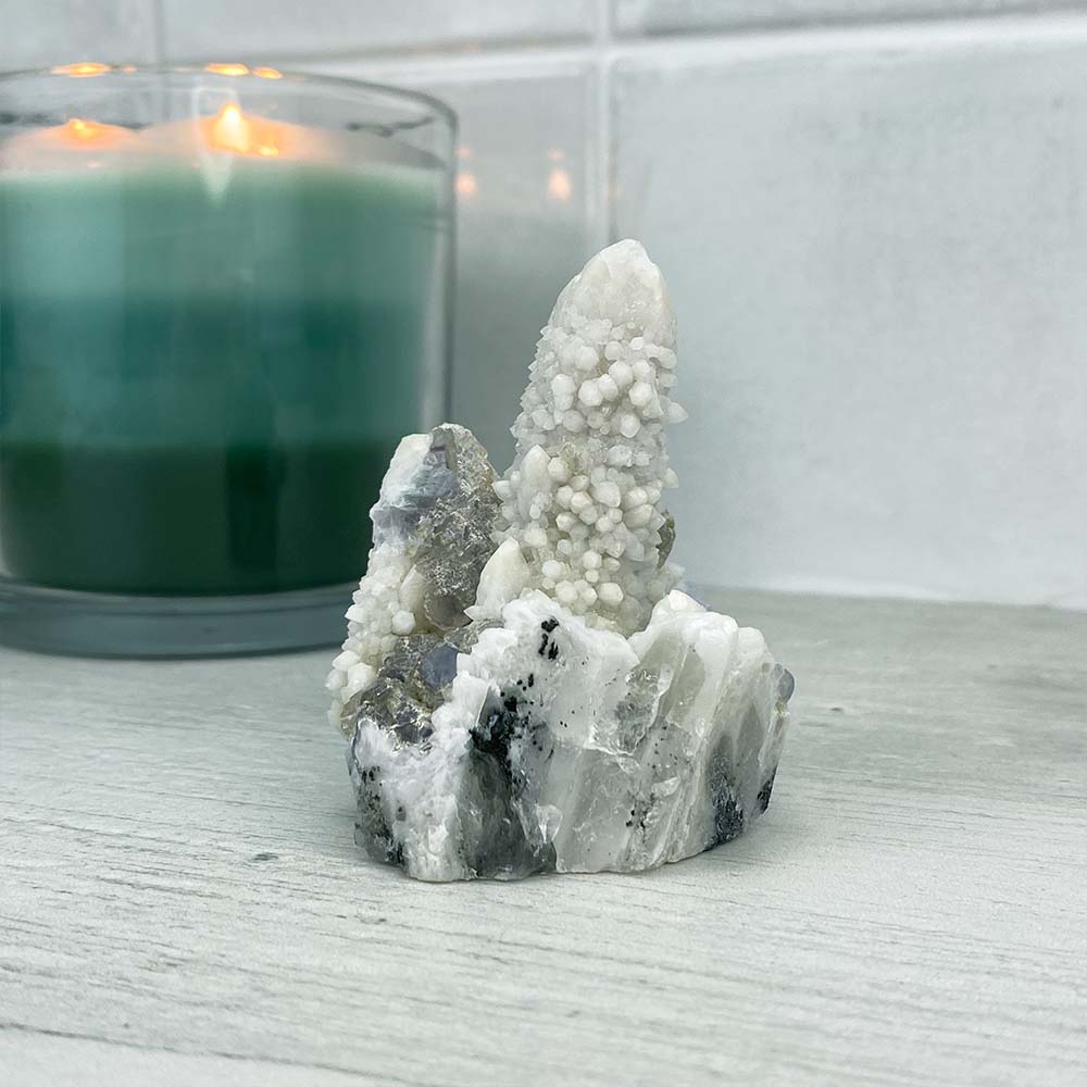 Inner Mongolian Quartz Crystal Cluster With Fluorite Specimen
