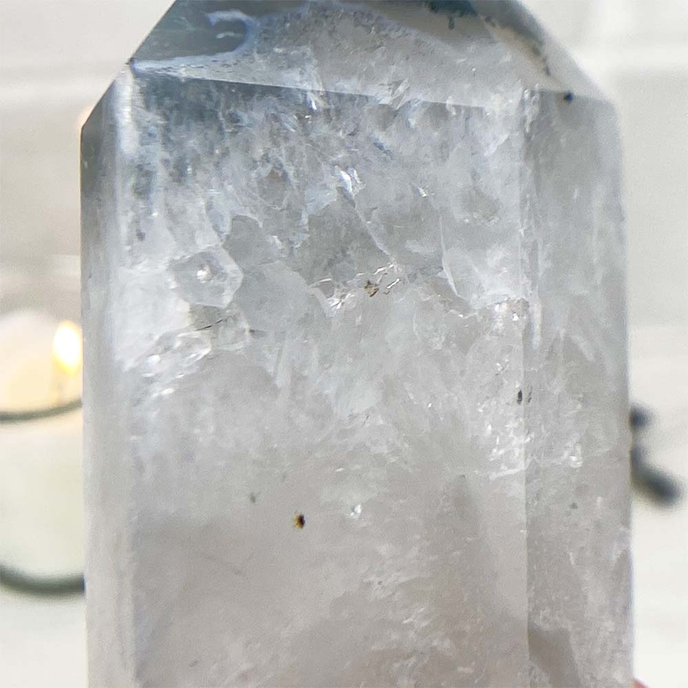 Polished Moss Agate Tower