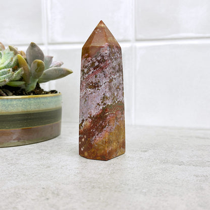 Polished Ocean Jasper Tower