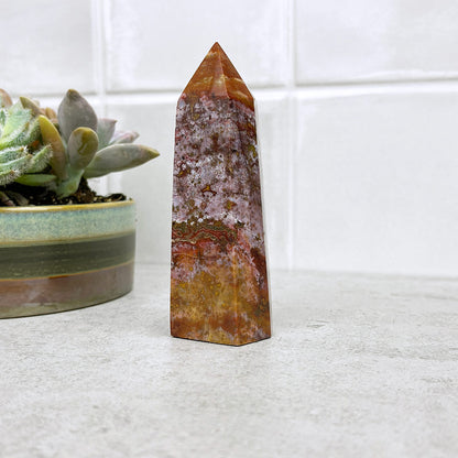 Polished Ocean Jasper Tower