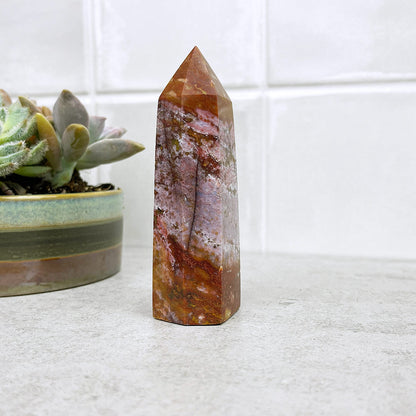 Polished Ocean Jasper Tower