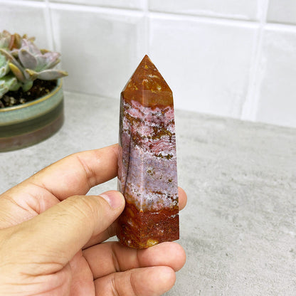 Polished Ocean Jasper Tower