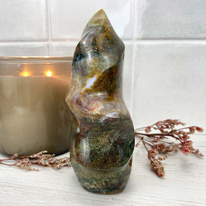 Polished Ocean Jasper Flame