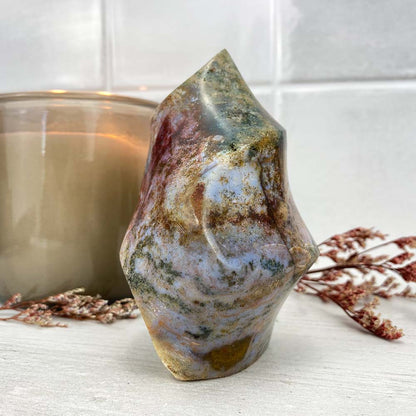 Polished Ocean Jasper Flame