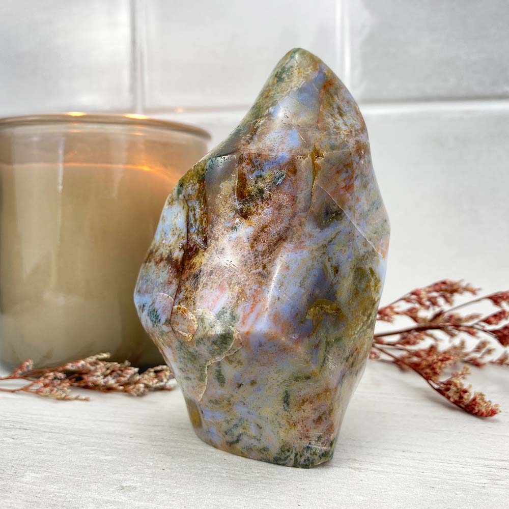Polished Ocean Jasper Flame