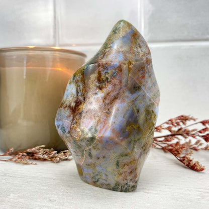 Polished Ocean Jasper Flame