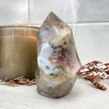 Polished Ocean Jasper Flame
