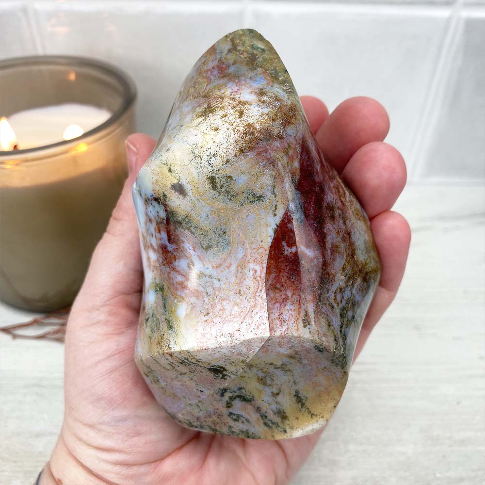 Polished Ocean Jasper Flame