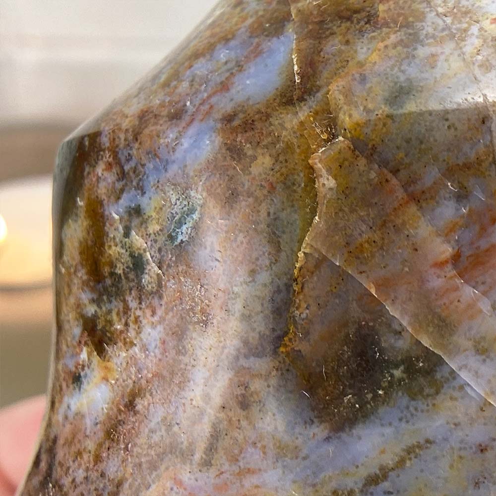 Polished Ocean Jasper Flame