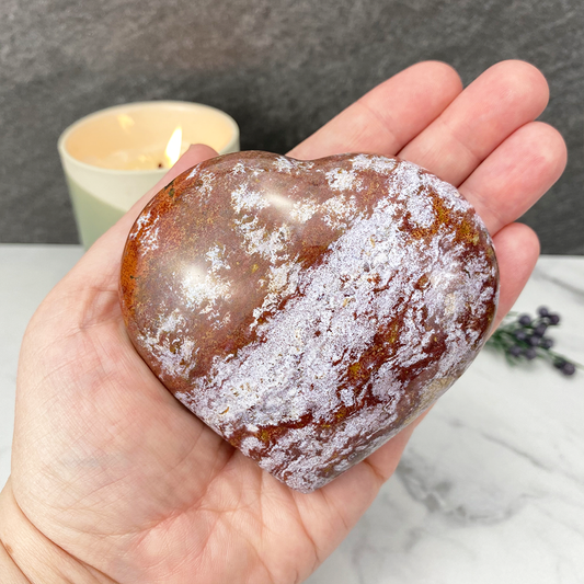 Large Ocean Jasper Heart