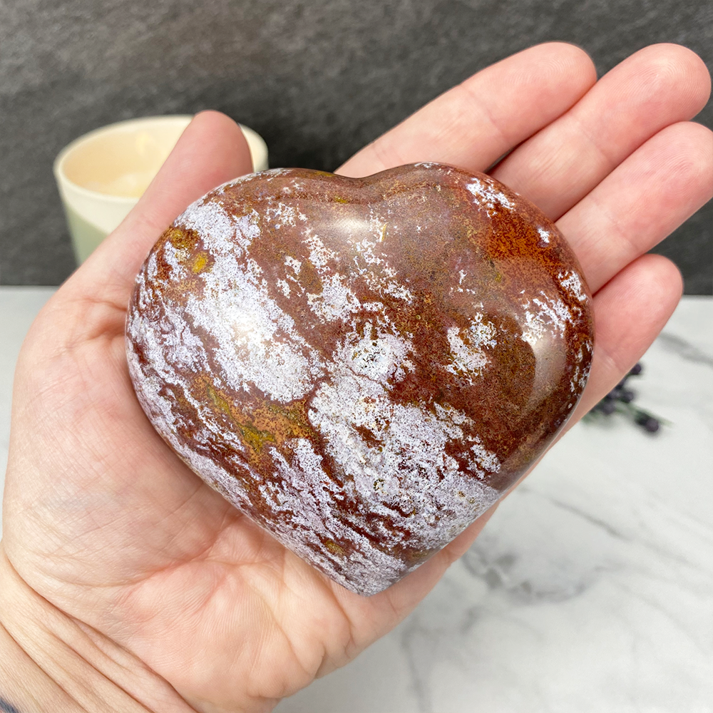 Large Ocean Jasper Heart