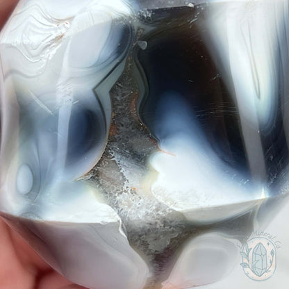 Polished Orca Agate Flame
