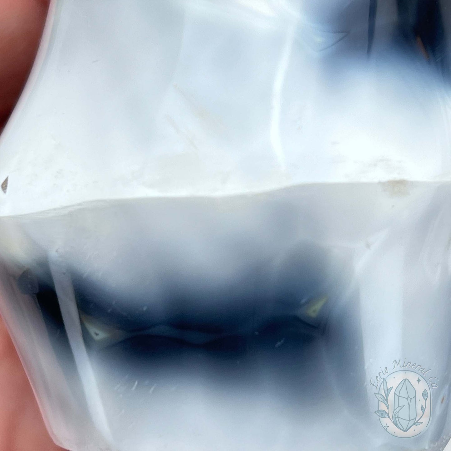 Polished Orca Agate Flame