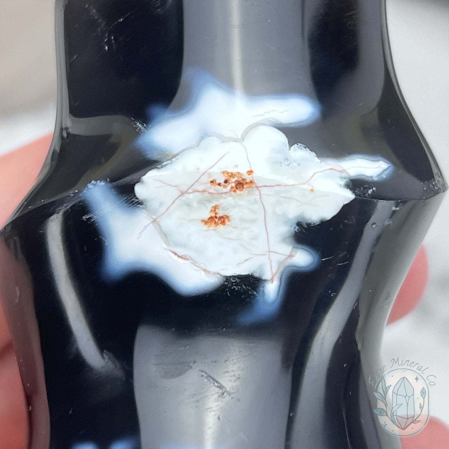 Polished Orca Agate Flame