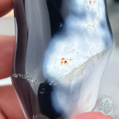 Polished Orca Agate Flame