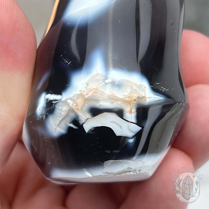 Polished Orca Agate Flame