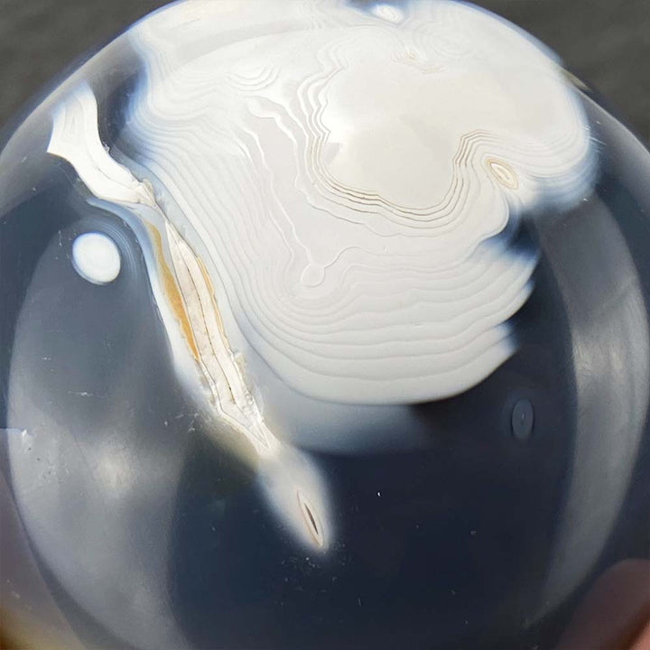 Polished Orca Agate Sphere