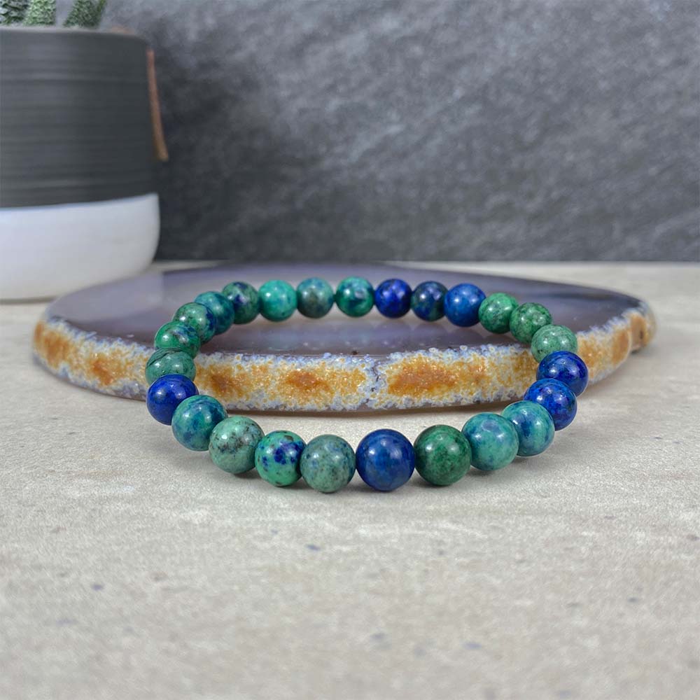 Polished Phoenix Stone Beaded Stretch Bracelet | Eerie Mineral Co.