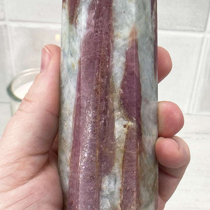 Polished Pink Tourmaline Tower