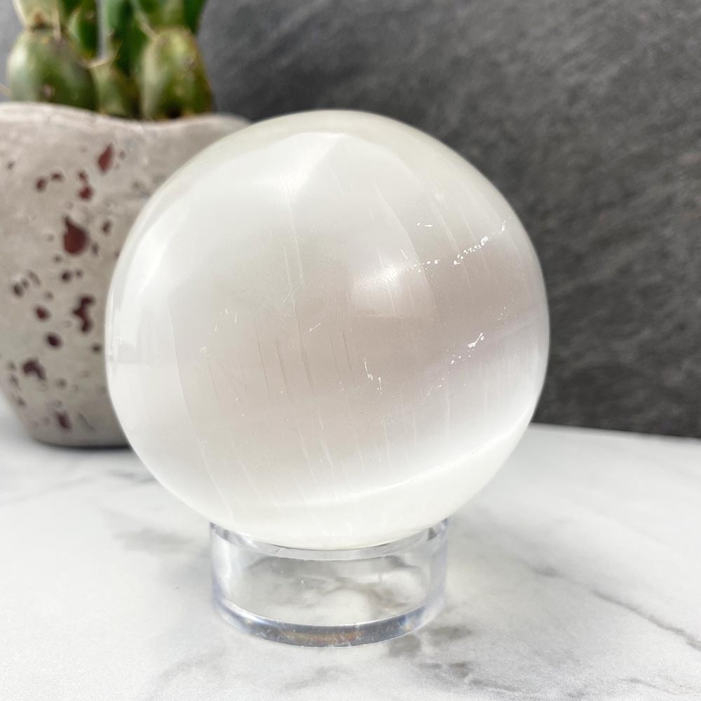 Polished Selenite Sphere