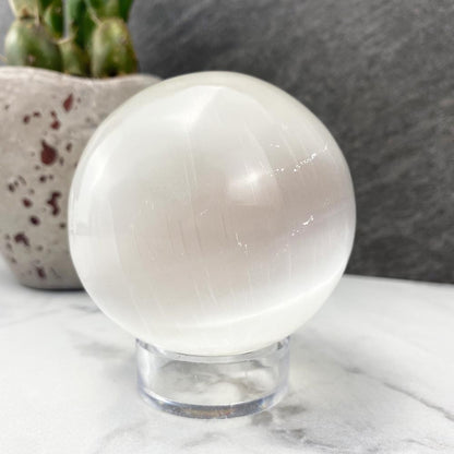Polished Selenite Sphere