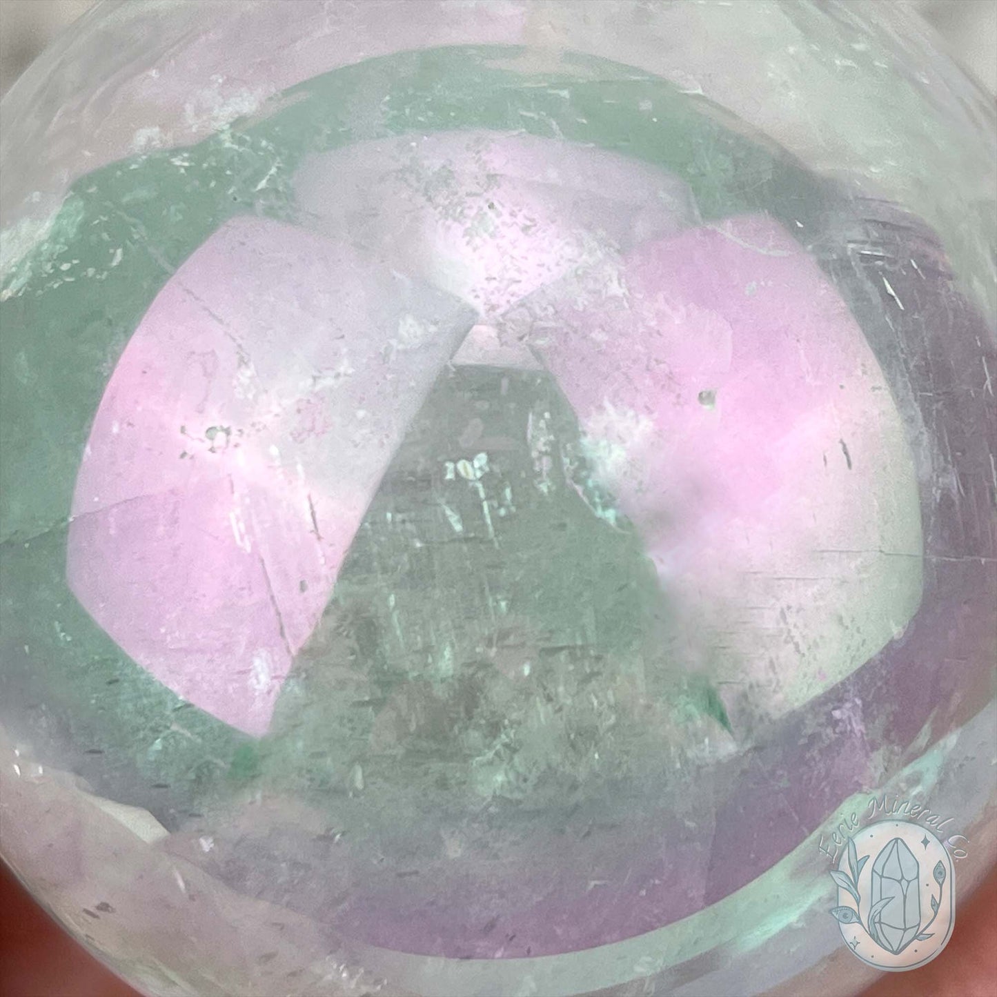 67mm Angel Aura Coated Calcite Sphere