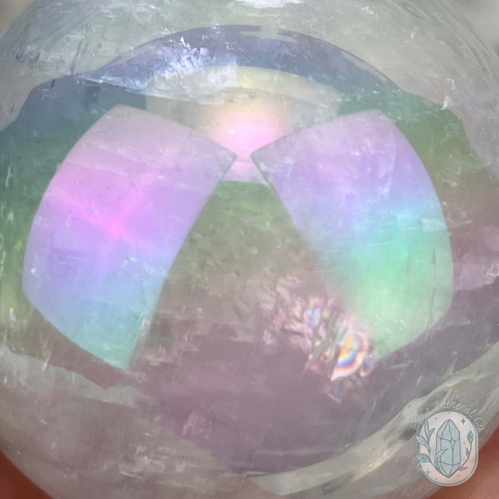 67mm Angel Aura Coated Calcite Sphere