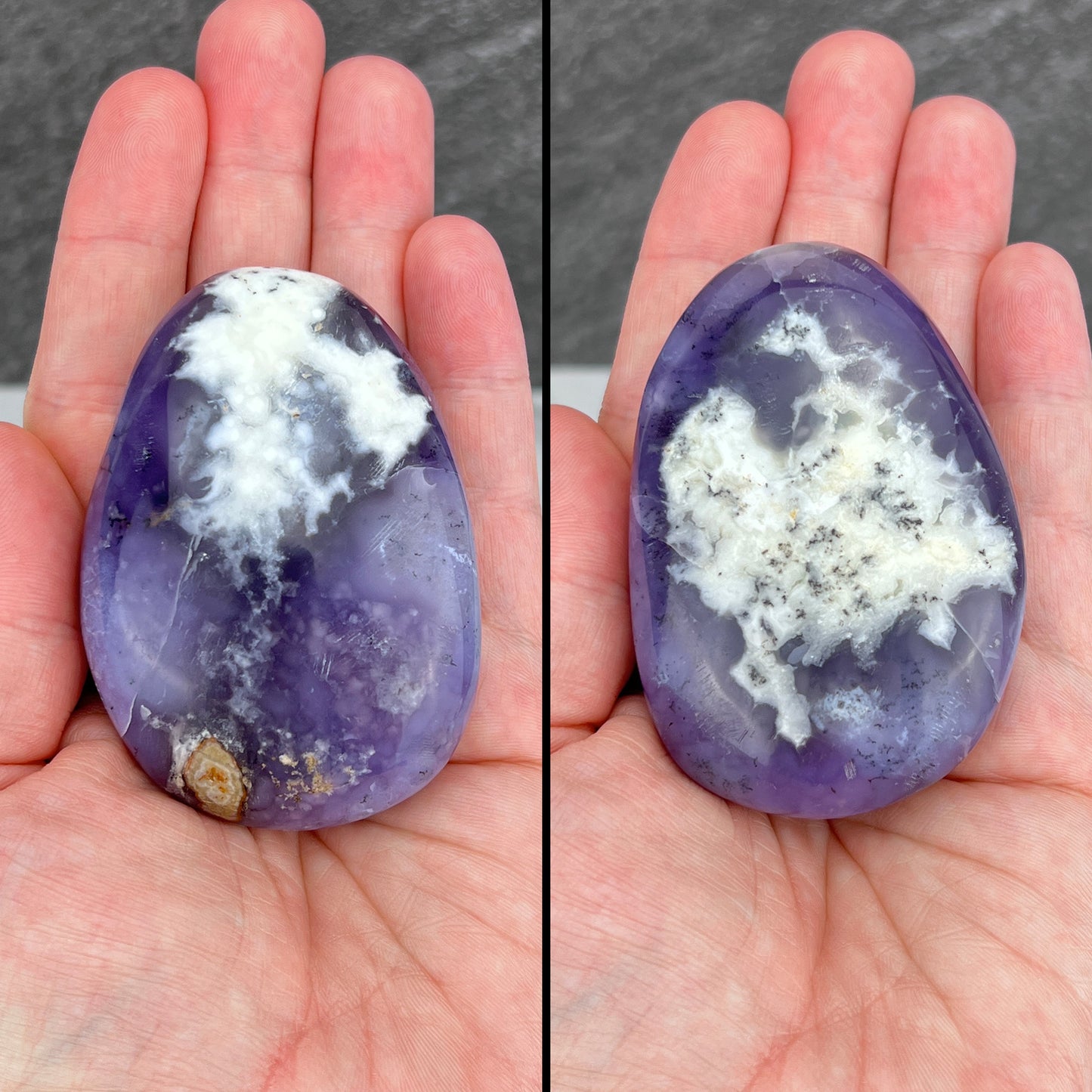 Polished Purple Dendritic Agate Palmstones
