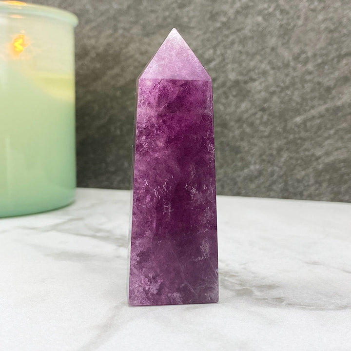 Polished Purple Fluorite Tower