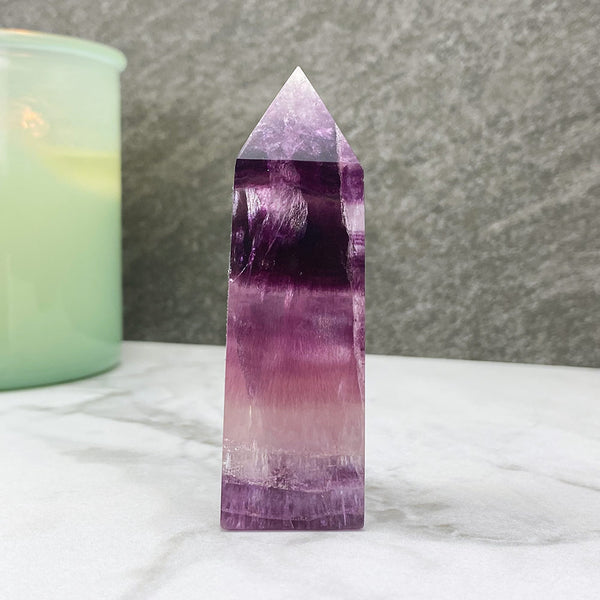 Polished Purple Fluorite Tower