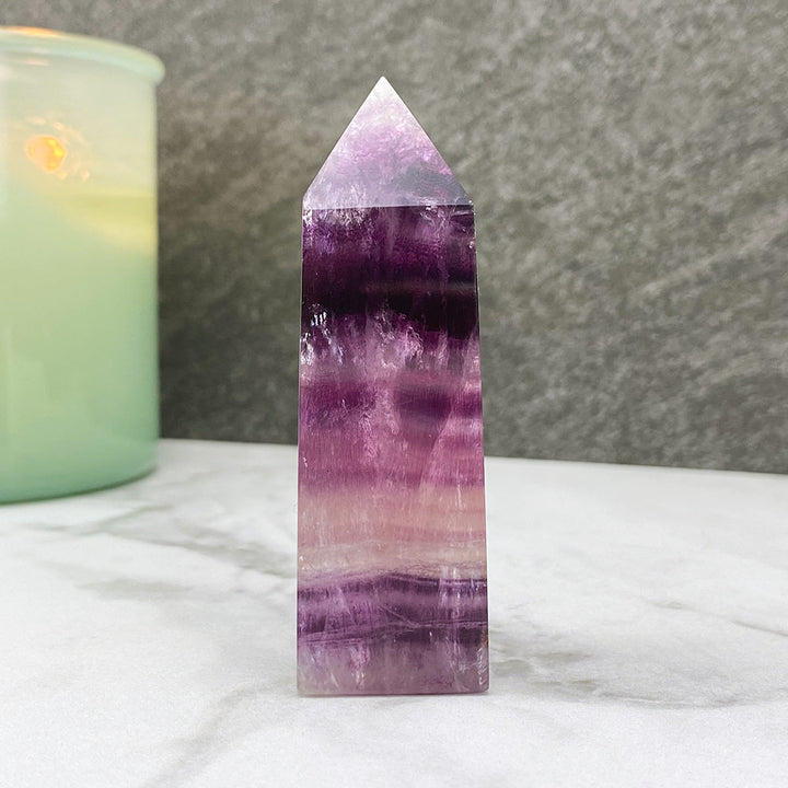 Polished Purple Fluorite Tower