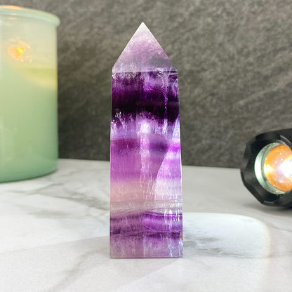 Polished Purple Fluorite Tower