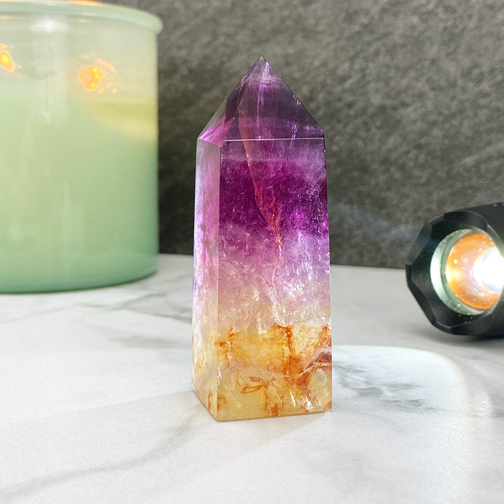 Polished Purple Fluorite Tower