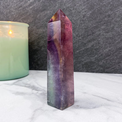 Polished Purple Fluorite Tower