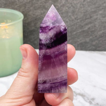Polished Purple Fluorite Tower