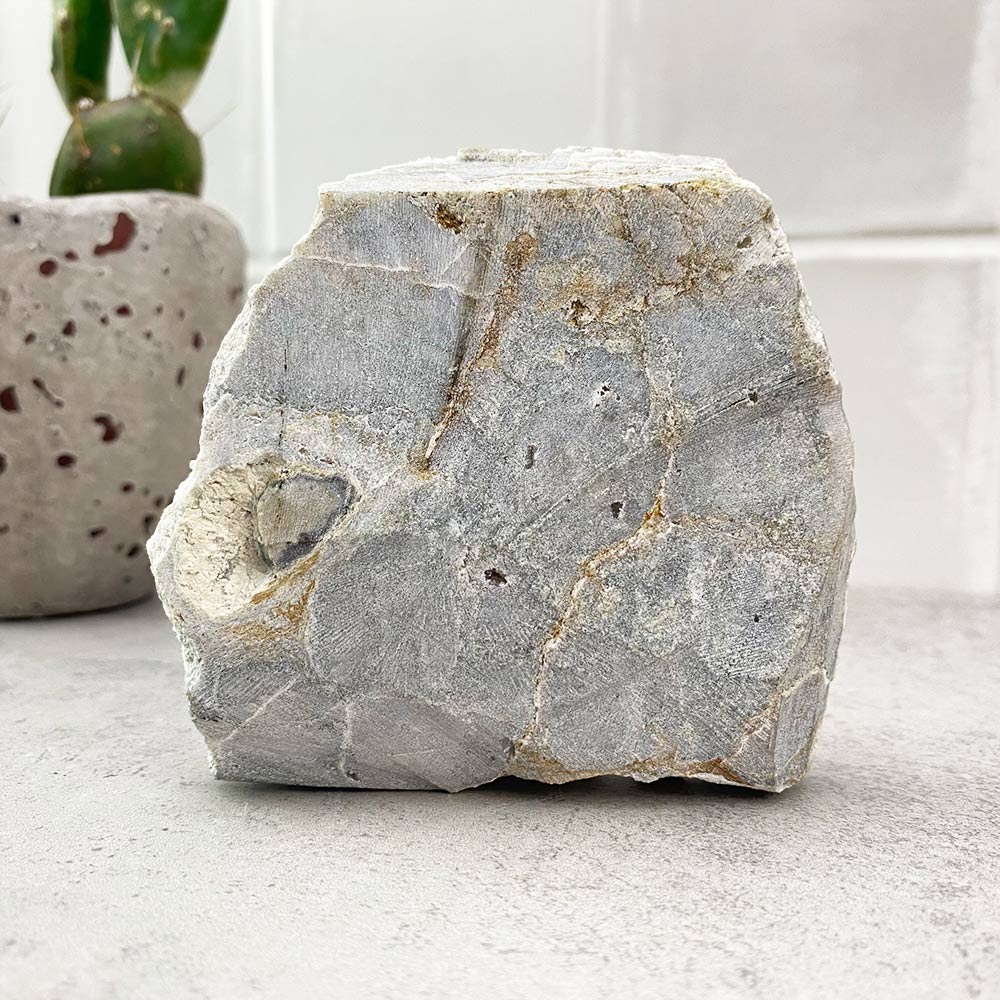 Purple Fluorite with Calcite Natural Specimen