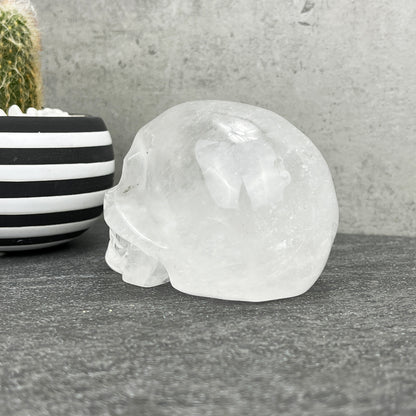 quartz crystal skull carving