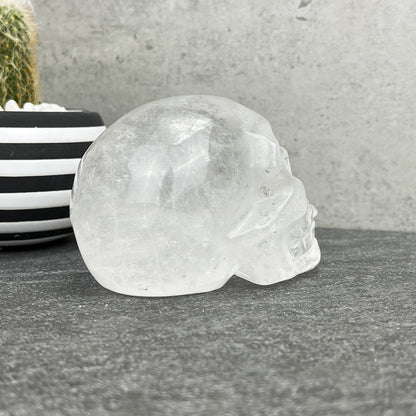 quartz crystal skull carving