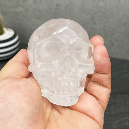 quartz crystal skull carving