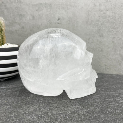 quartz crystal skull carving