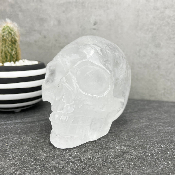 quartz crystal skull carving