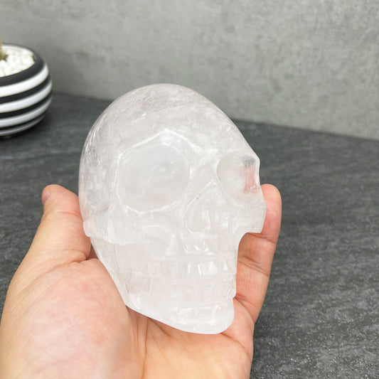 quartz crystal skull carving