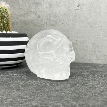 quartz crystal skull carving