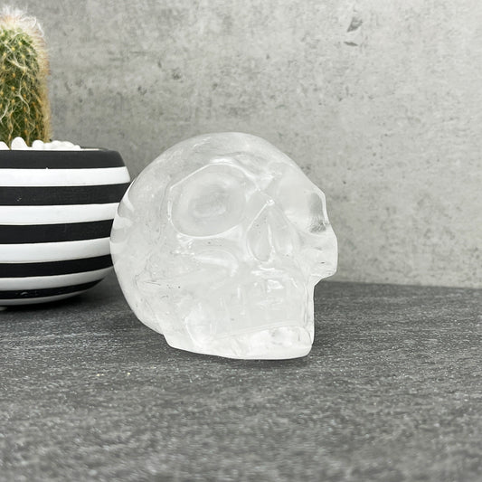 quartz crystal skull carving