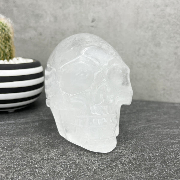 quartz crystal skull carving