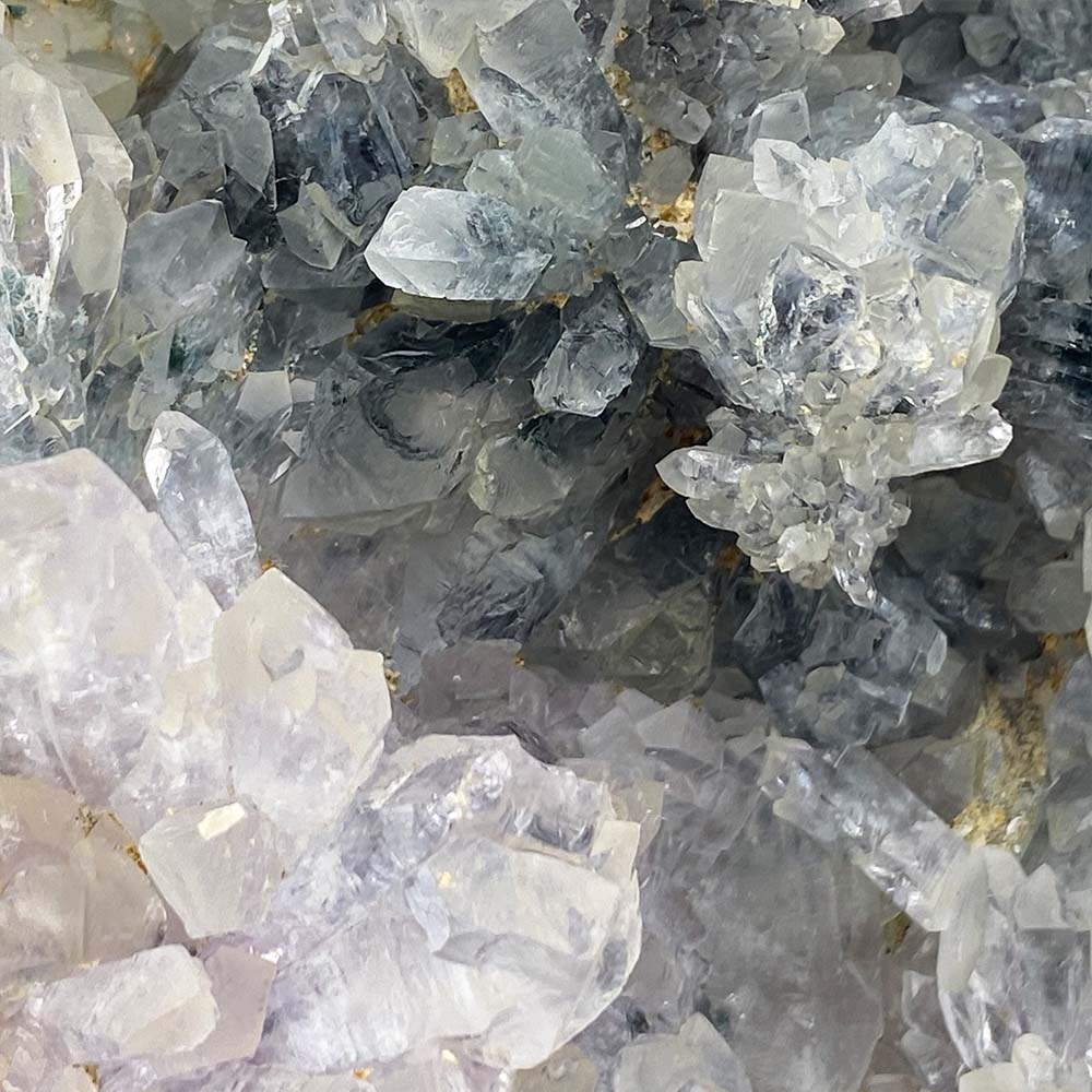 Quartz With Malachite Cluster Specimen