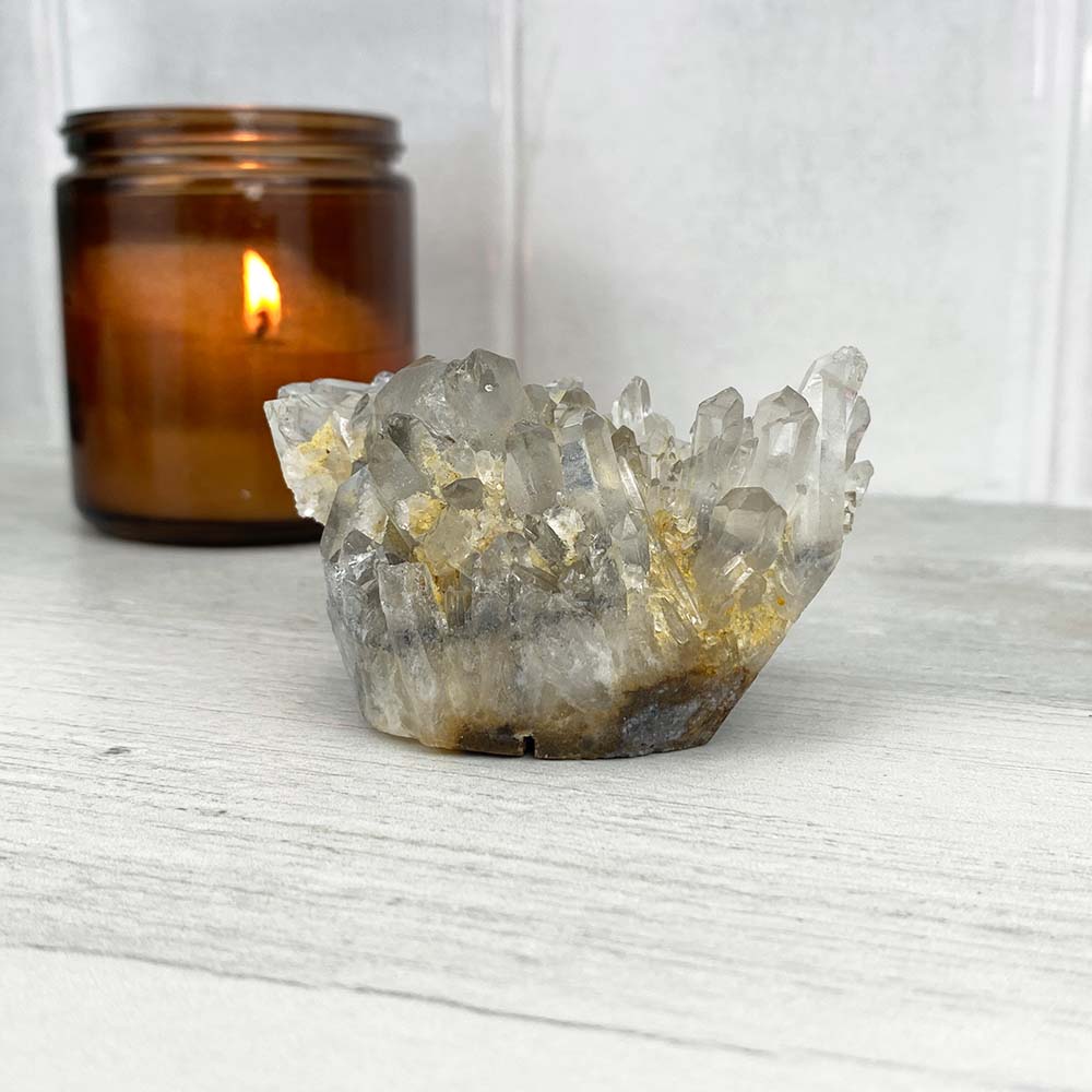 Clear Quartz Crystal Cluster Hedgehog Carving