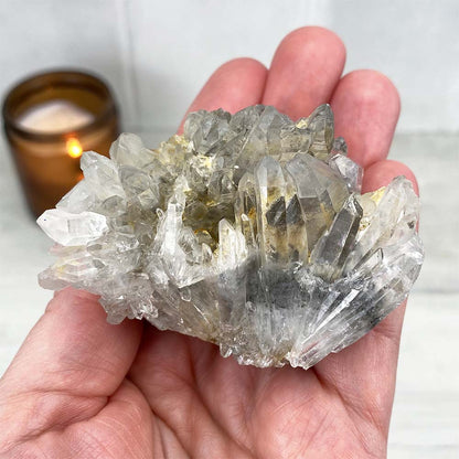 Clear Quartz Crystal Cluster Hedgehog Carving