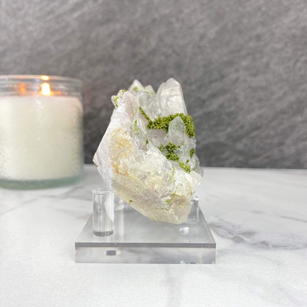 Quartz and Green Epidote Specimen